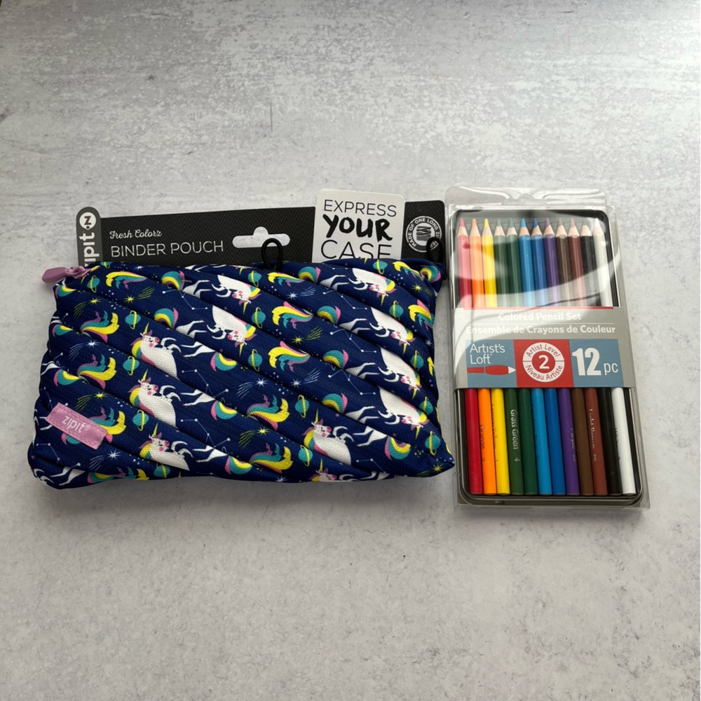 Colored Pencil Case Set
